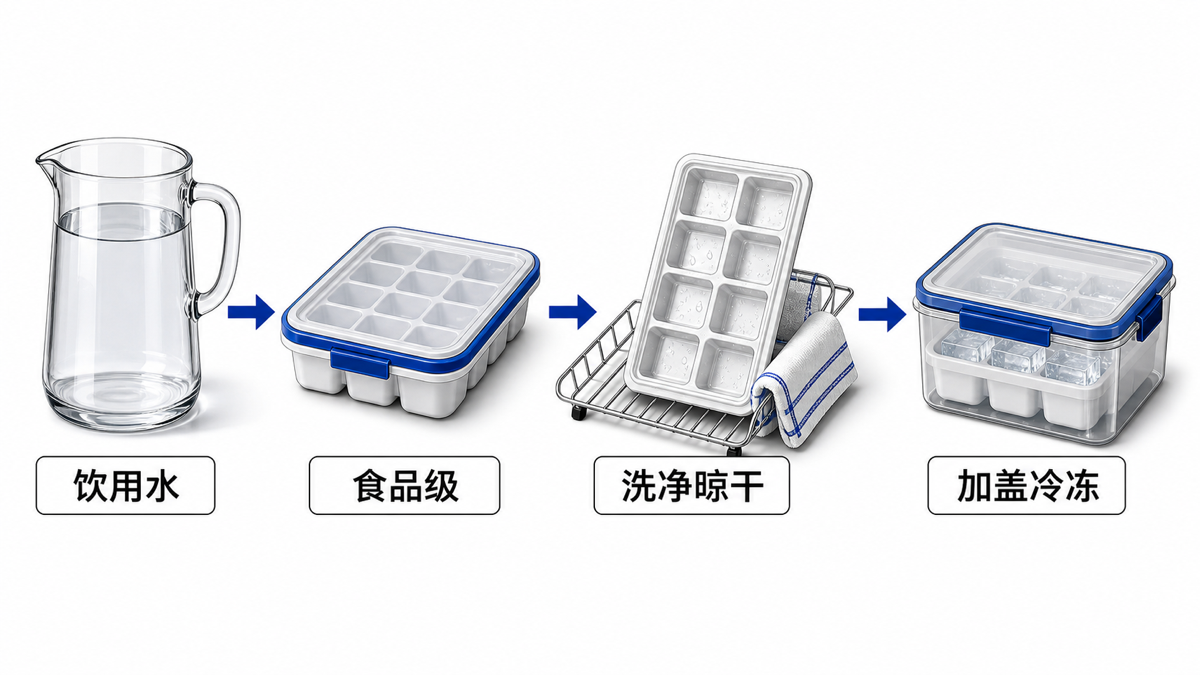 家庭制冰四步检查图